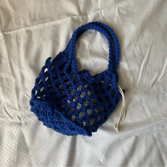 ୨୧ ・゚✧ SOLD Cider Blue Crotchet Knit Mini Bag - Picture 7 of 7